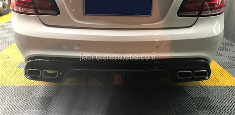 With Led Light Carbon Fiber Rear Lip Diffuser For Mercedes Benz W207 ...