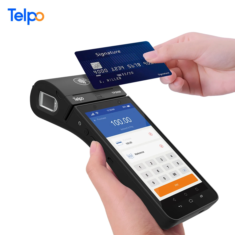 Android 10 Contactless Smart Card Reader Lector De Tarjetas De Credito Punto De Venta