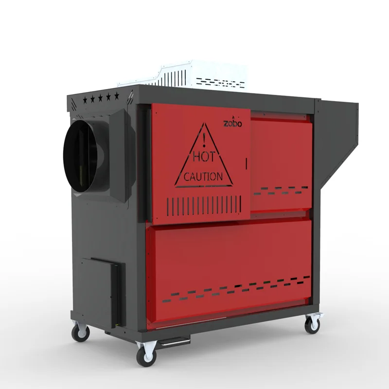 ZOBO Auto Best Sell Mobile Wood Pellet Heater with Wheels