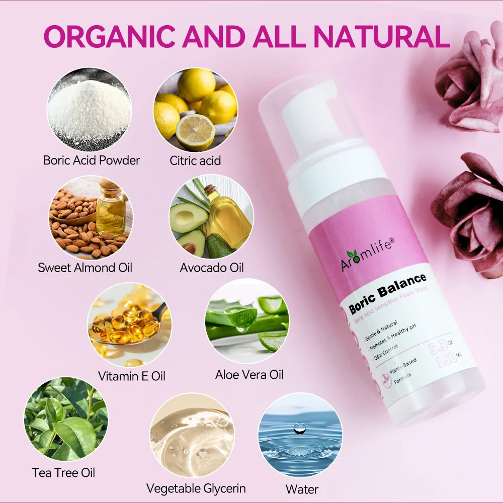 Aromlife Yoni Boric Acidic Feminine Wash For Women Ph Balancing Cleanser Vaginal Acid Non
