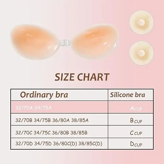 Waterproof Reusable Backless Strapless Shoulder Girdle Sticky Bra