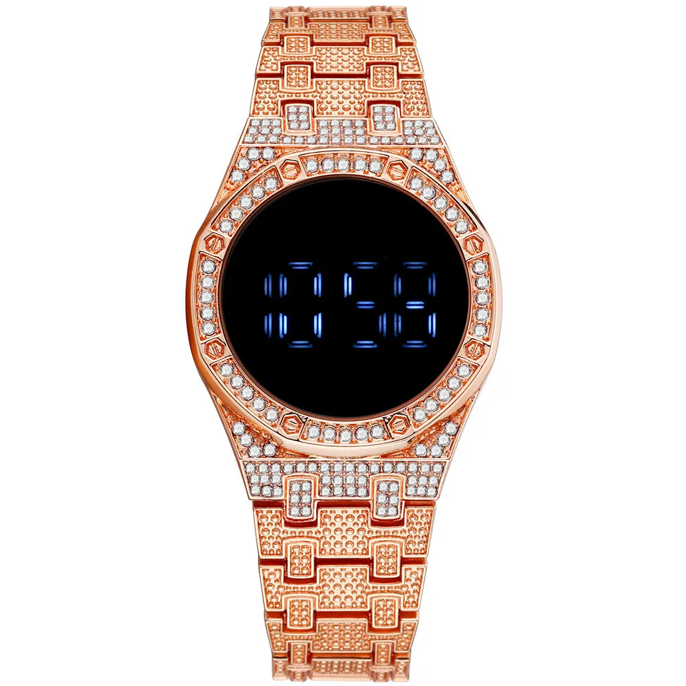 Luxury Rose Gold Screen Touch Watch Stainless Steel