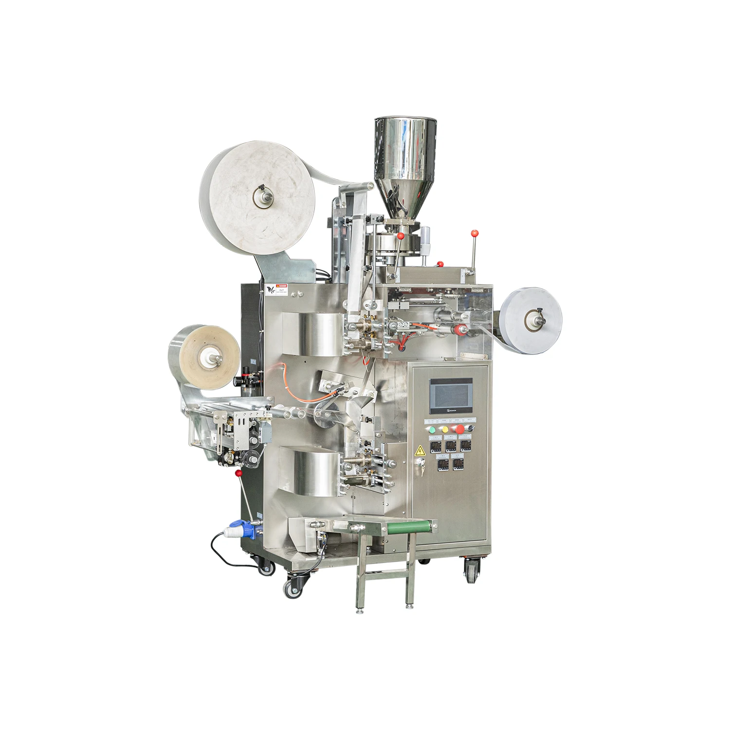 Automatic Inner and Outer Tea Bag Sachet Pouch Weighing Filling Packing Machine With Label and Tag for Small Business