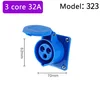 Flush-mounted 3 core 32A