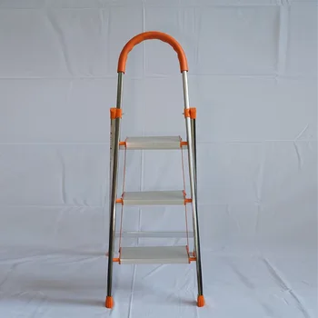 High Quality New Latest 3.8m Steel Telescopic Double Side Loft Folding Step Ladder with Steel Hinge Industrial Modern Design