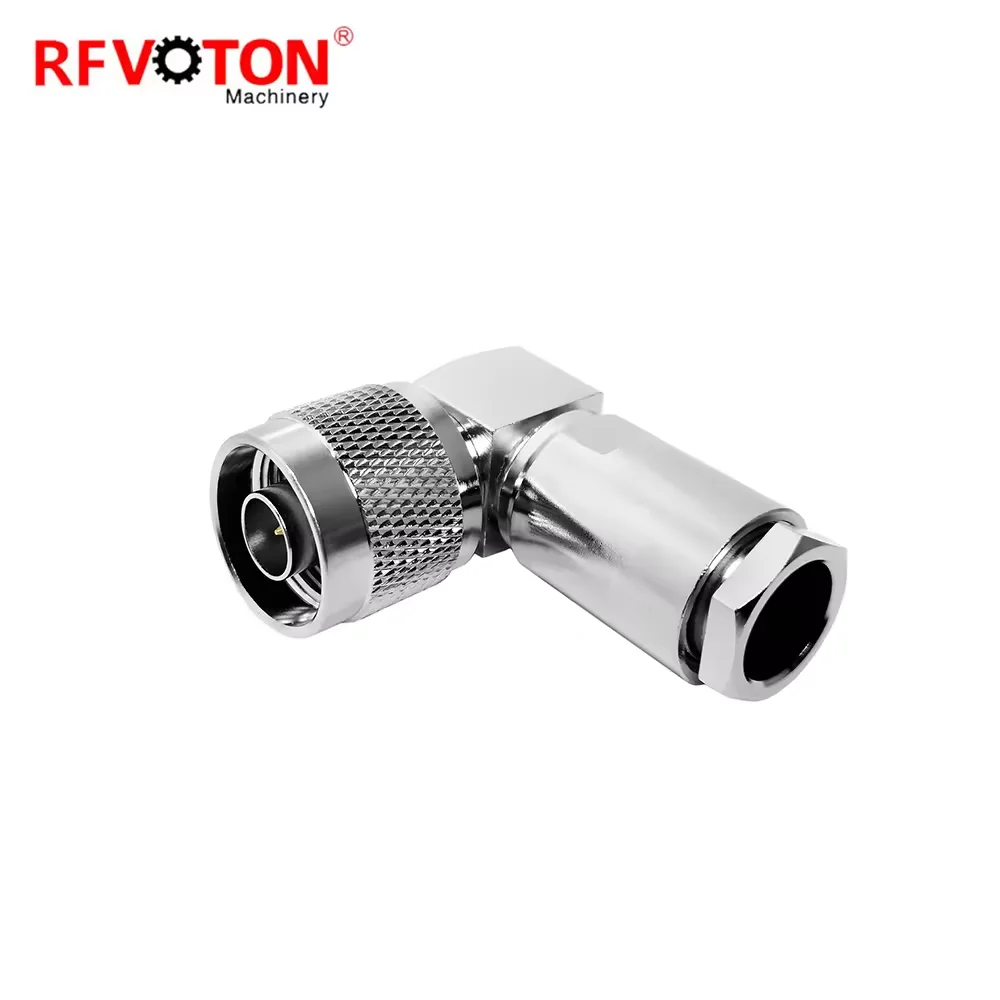 Factory Supply N Male Plug Clamp Elbow Right Angle  RA WTR400 Rg8 Rg214 Rg213 Cable Rf Coaxial Connectors Converter