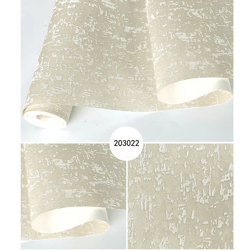 Modern Simple Silicon Bath Clay Non-Woven Wallpaper for Interior Wall Decoration of Living Room Bedroom Hotel or Office