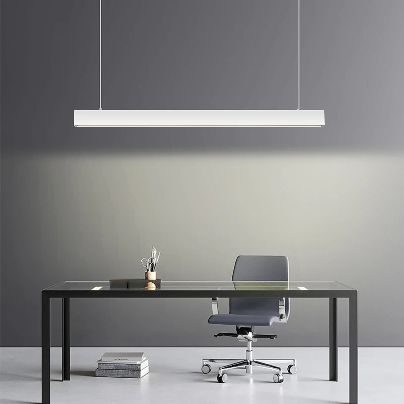 SCON Rectangular Pendant Line Light 45W Big Power Indoor Commercial Office Hanging Pendant Lamp
