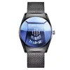 Blue Black-mesh belt
