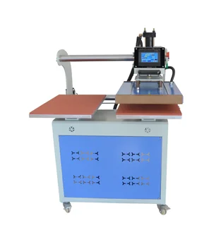 2024 least Automatic Double Station Hydraulic Heat Press Machine Electric Push Version For Transfer From Rhinestones To Cardigan