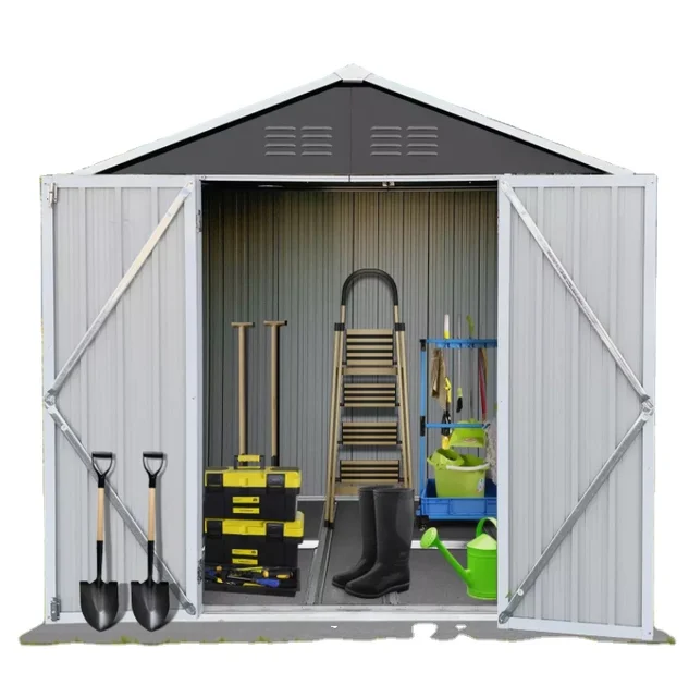 Fast and Quick Installation Outdoor Garden Storage Sheds Prefabricated Metal Sheds Garden Building Aluminum Tool sheds