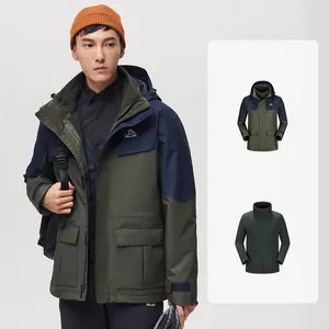 OEM ODM Windbreaker Rain Jacket Outdoor Sports 3 in 1 Fleece Liner Waterproof Jacket Men