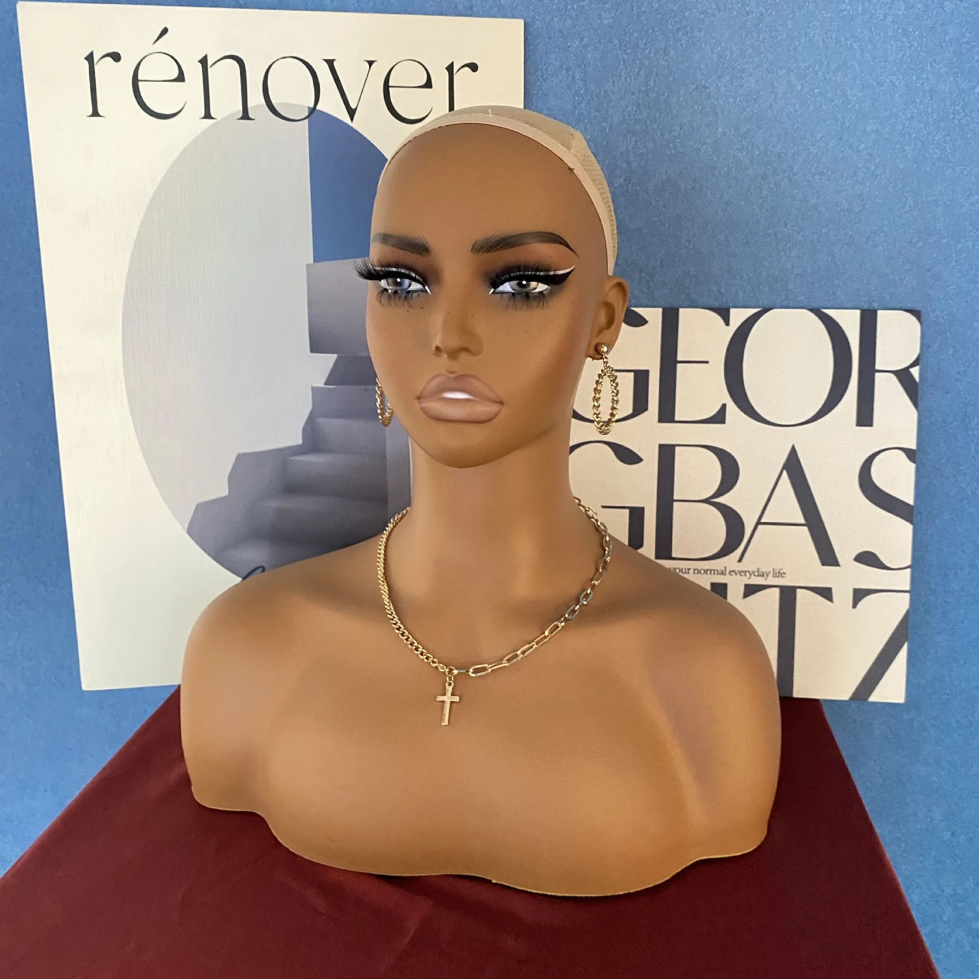 Africa America Female Mannequin Head For Wig Display Mannequin For Hats