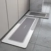 Tapis de cuisine en cuir arc-en-ciel - Morandi Square gris clair