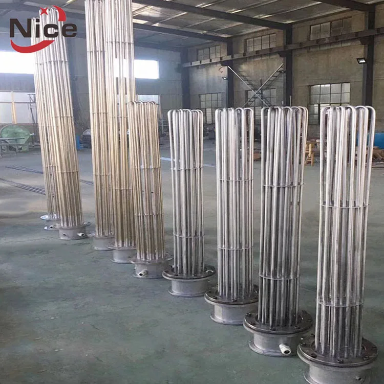 415v 45kw Electric Water Immersion Tubular Heaters with Flange for Clean Steam Boiler