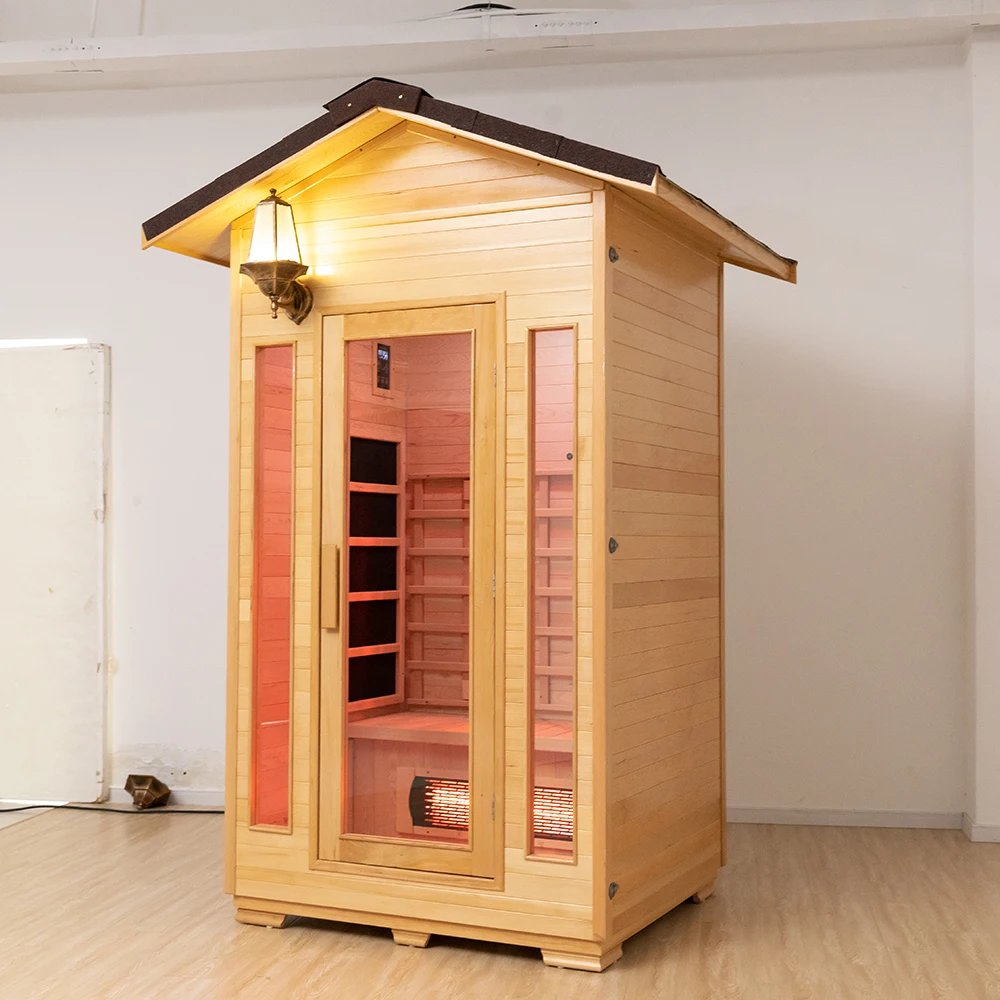 Smartmak Custom Removable Garden Outdoor Home Far Infrared Sauna Room for 2 Person