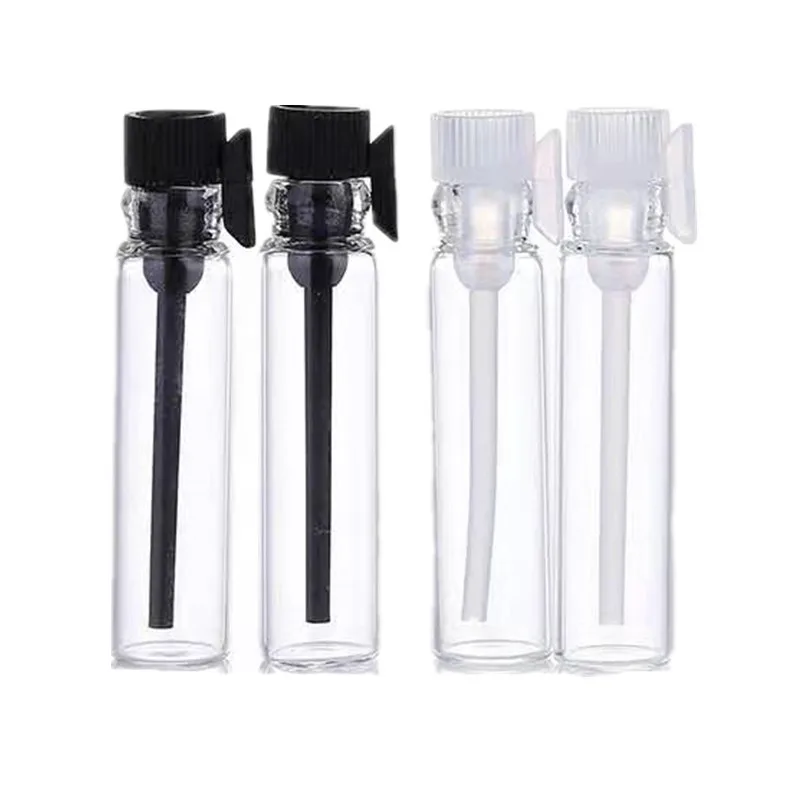 1ml 2ml 3ml Clear Perfume Tester Bottle Sample Tube Glass Perfume Vial Bottle with Plastic Lid