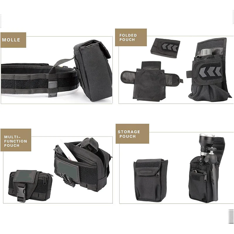 Adjustable Double-layer Nylon Tactical Belt Premium Quick Release Rigger Heavy Duty Belts for Men Security Duty Equipment