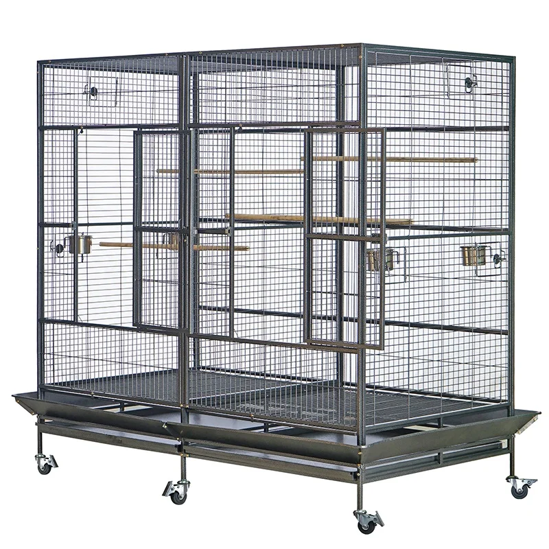 Modern Extra Large Metal Bird Cage for Golden Pheasant Parrots Economically Priced with Snap Button Closure for Weddings