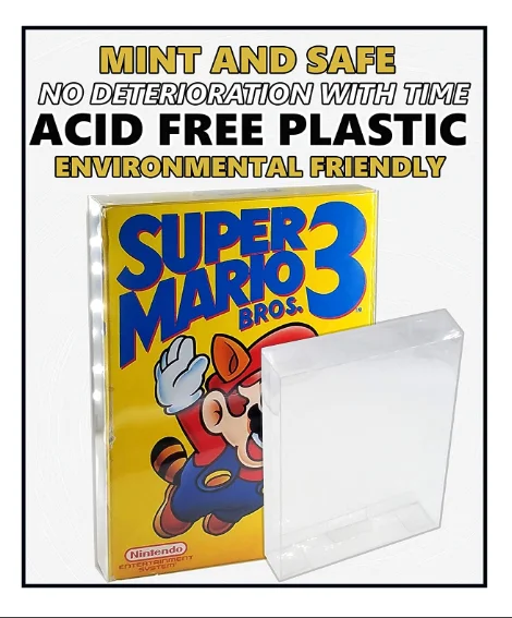 Nintendo NES N64 Game Box Protector Clear Plastic Box Case