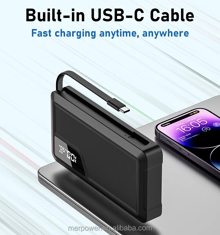 Magnétique Batterie Externe Ultra Mince 5000mah Universel Power Bank Ultra Sl