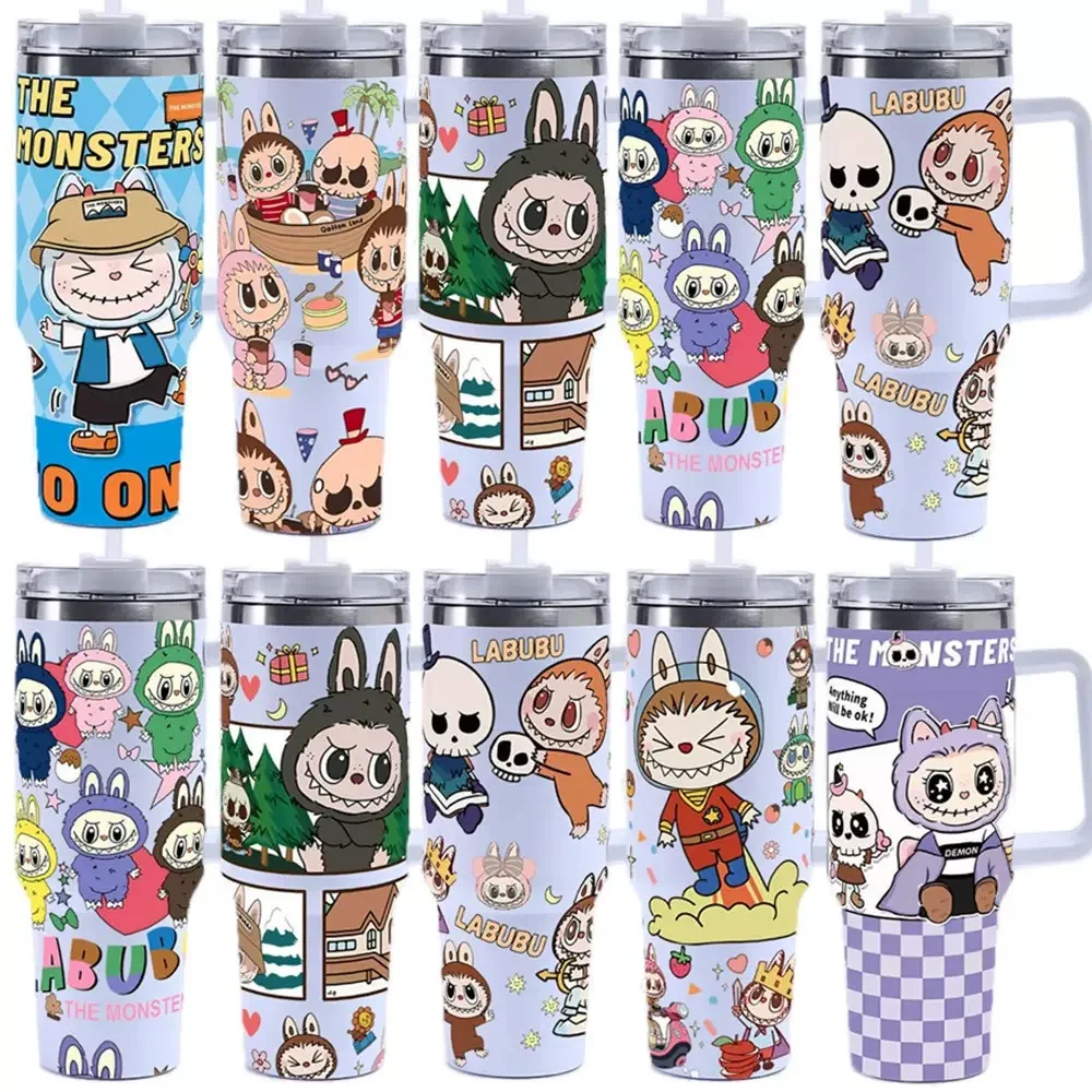 Labubu The Monster Custom Anime Kt Cartoon Print 30oz 40oz Vacuum ...