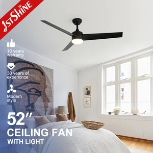 1stshine LED Ceiling Fan 52 Inches Silent Motor 3 Color LED Lighting Remote Control Ceiling Fan with Smart APP