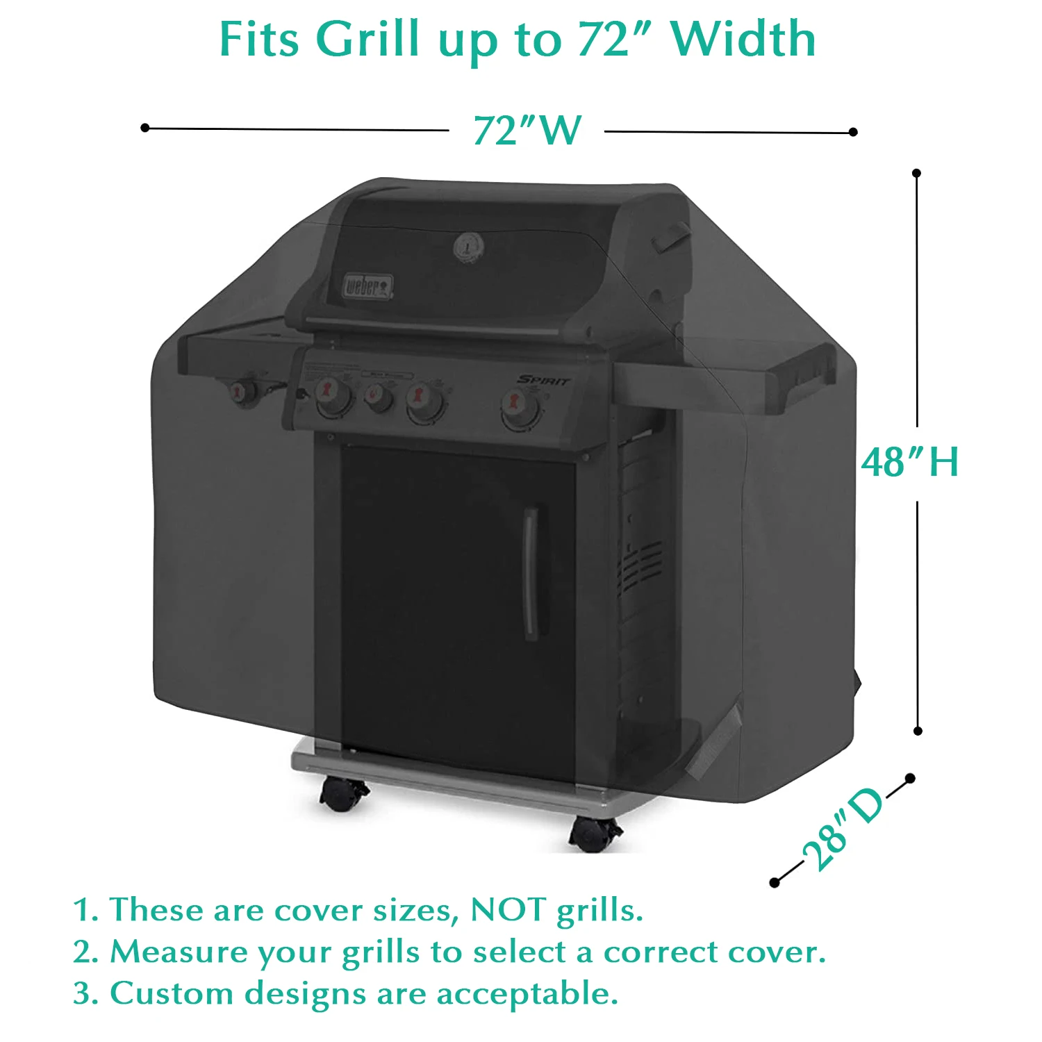 Premium Gas Grill Cover Heavy Duty Barbecue Cover,Waterresistant,Uv