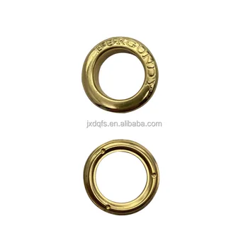 Factory Outlet High Quality Custom Different Logo golden Brass Round Grommet Eyelets For Garments/canvas