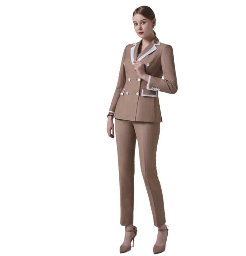 High-end Fashion Style Women's Suit and Trousers Elegant Sets for Formal Office Business Wear