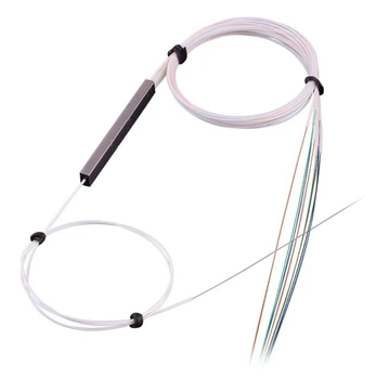 Professional Service  1310/1550 Optical Splitter 0.9mm 1x8 Mini Steel Tube Type Fiber Optic PLC Splitter Without Connector