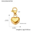 Heart Pendant-Gold - 2pcs