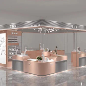 Luxury Light Jewelry Display Cabinet LED-Jewelry Kiosk for Mall From Jewelry Store Glass Showcase