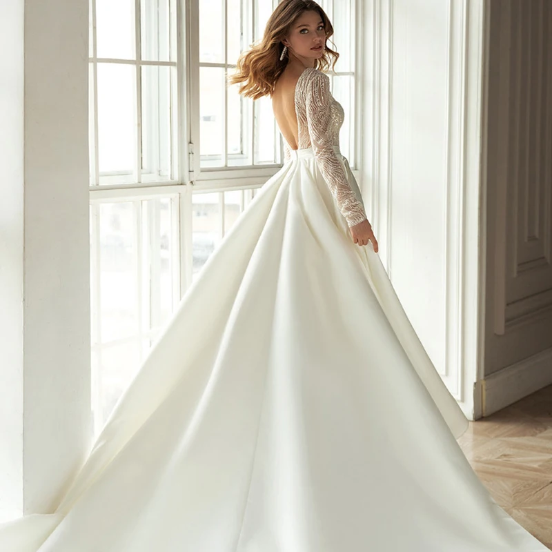 Элегантное белое вечернее платье средней длины с V-образным вырезом и блестками, в европейском и американском стиле, 2021