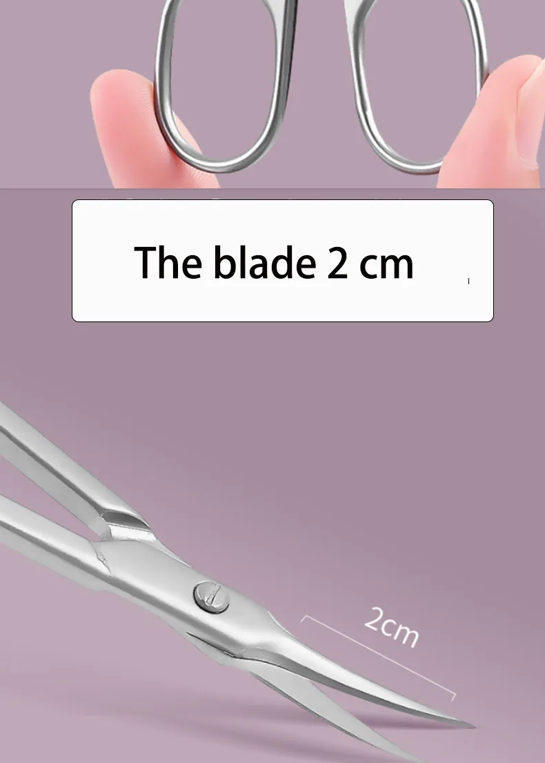 product original factory professional curved tip dead skin remover cuticle nail scissors-5