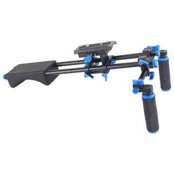 Best Price for YELANGU D2 Portable Filmmaker System DSLR Shoulder Rig With Camera Mount Slider and Dual Handgrip