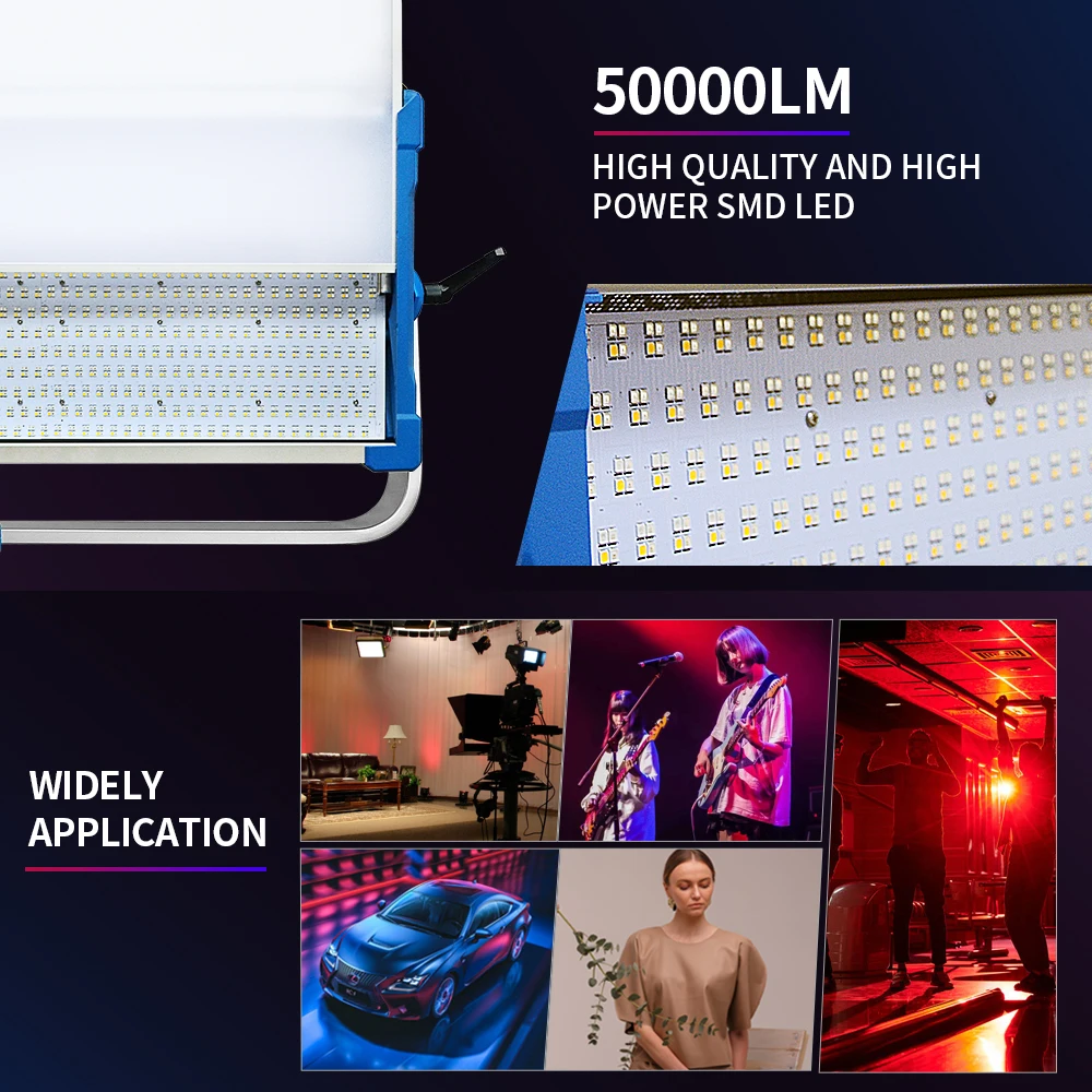 Factory selling! High CRI 500W New led rgb soft panel video production light studio photography camera lighting equipment stand