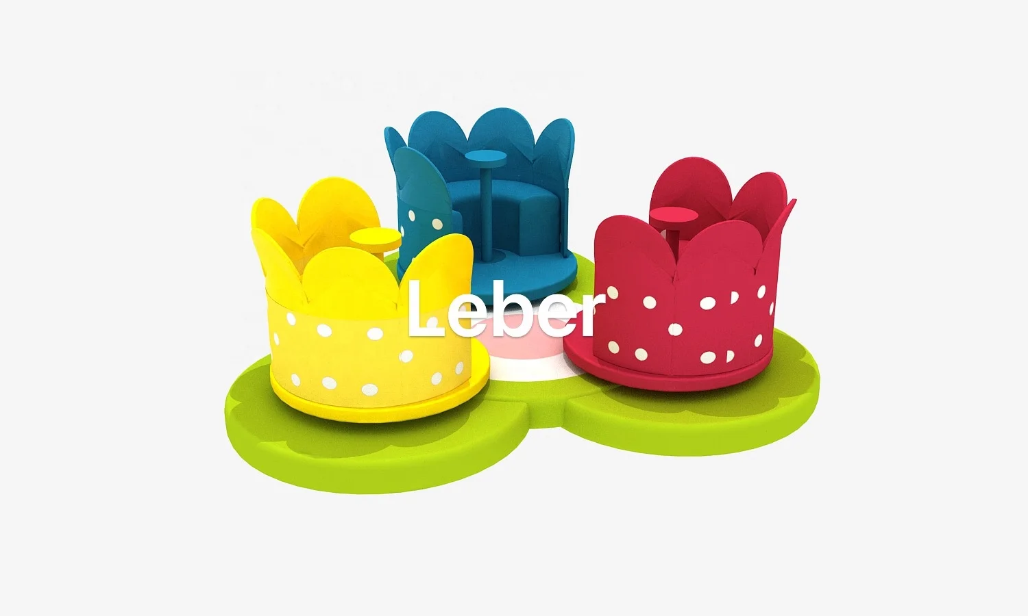 Tea Cup Style Swivel Chair for Indoor Playground Soft Play Equipment for Schools and Amusement Parks Indoor Kids Play Area