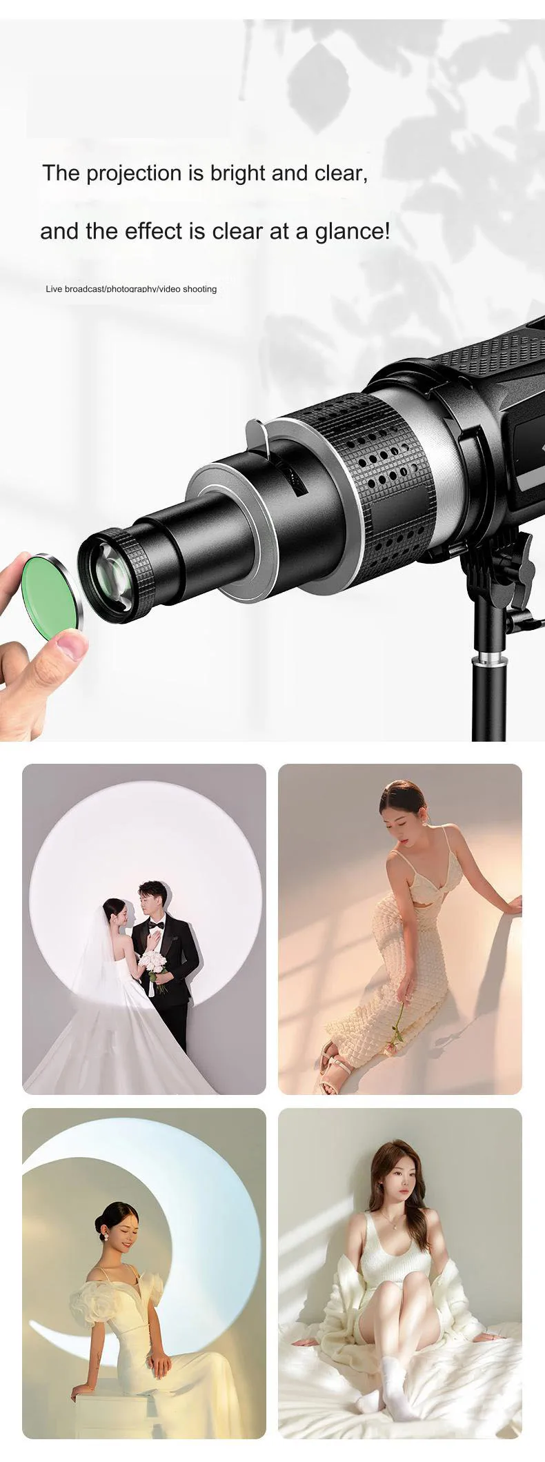 Bowens Mount Flash Snoot Conical Lens - 35 Gobos Kit