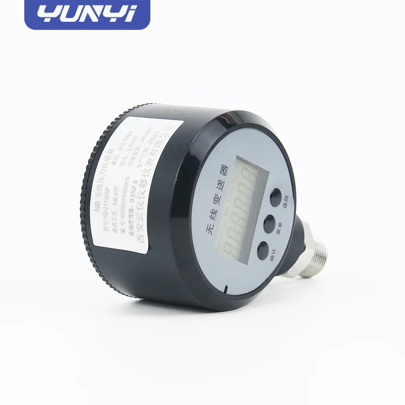 Yunyi IP65 Industrial IoT/4G/LoRaWAN Zigbee Pressure Gauge Digital Manometer Wireless Digital Pressure Gauge