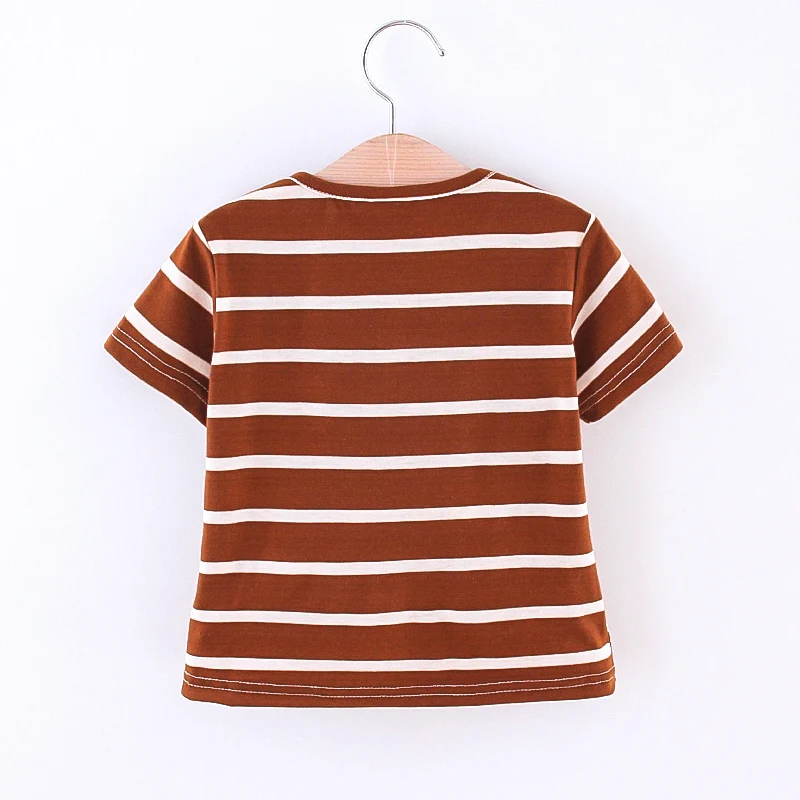 
Милая летняя детская футболка для новорожденных, Повседневная Верхняя одежда с короткими рукавами для маленьких детей 