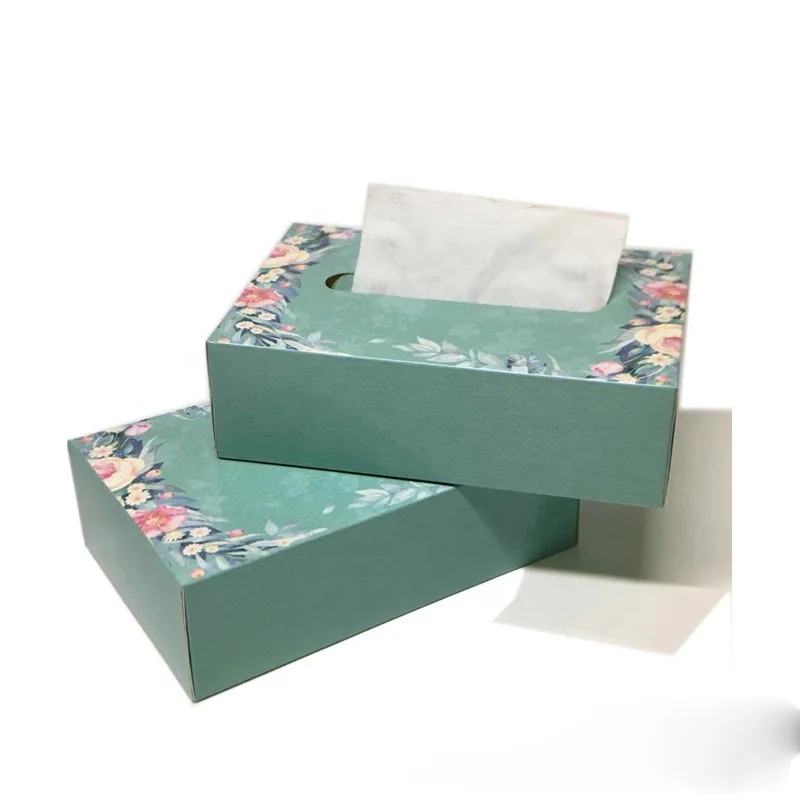 Wholesale custom logo printed advertisement putting cheap facial paper tissue packing box