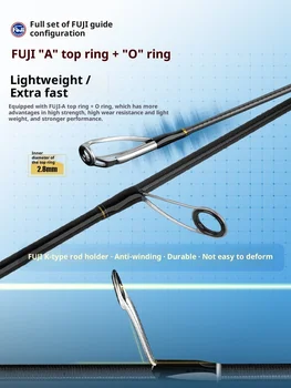 CHEERY NEW Sea Fishing Carbon Luya Rod Ultra Light Portable 4 Sections 2.58m Far Shore Throw Squid Shrimp 123g 69cm Asian Ink – Rod – view 5