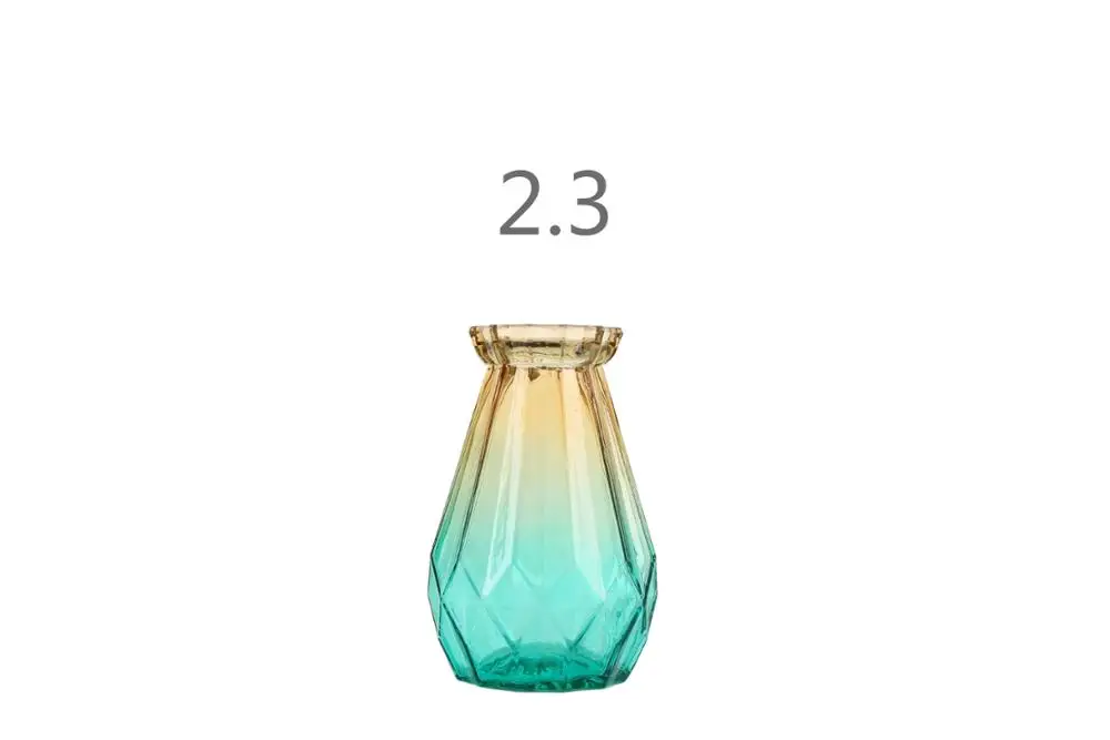 25cm Home Decor Colorful Glass Vase Bottle Factory Stock Easy Open End MOQ 100pcs