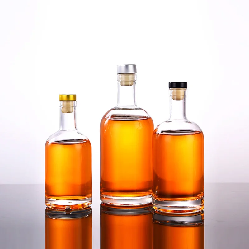 Super Flint 200ml 375ml 500ml 750ml 1000ml Vodka Spirit Glass Bottle for Liquor