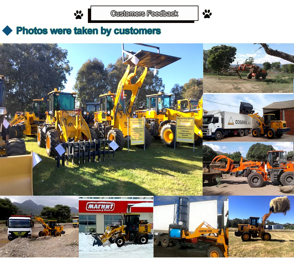 Shandong 1ton 4x4 back hoe loader excavator with attachments 