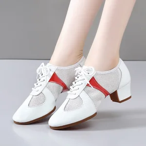 Ladies' Latin Shoes Soft Soles Breathable Modern Dance Shoes Indoor Outdoor Square Ballroom Dancing Shoes
