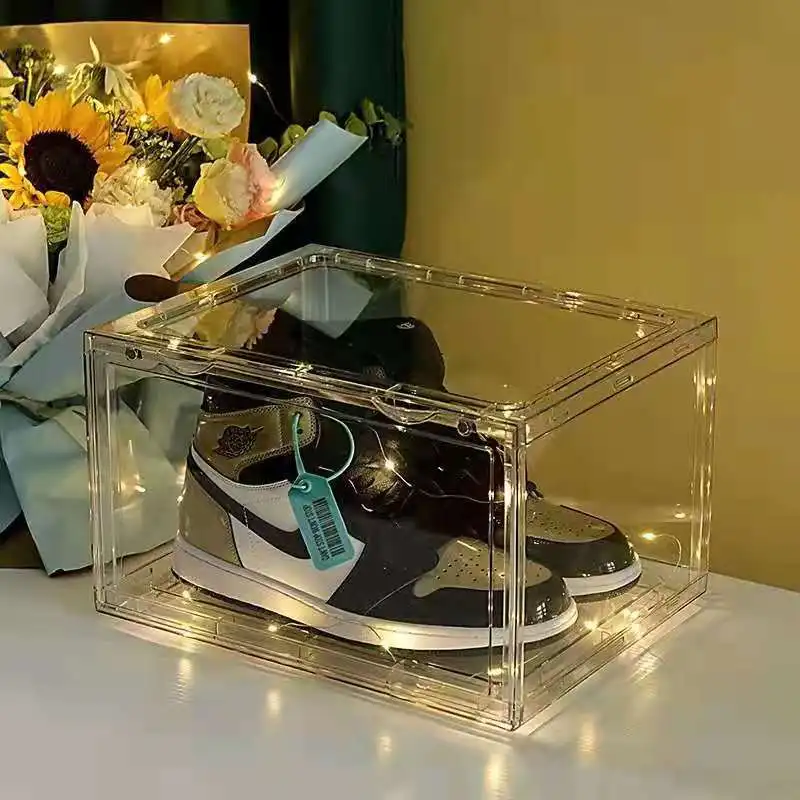 Wholesale Transparent Plastic Sneaker Stackable Shoe Storage Boxes Drop ...