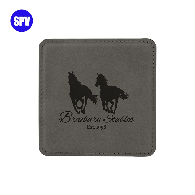 10x10cm Square Coaster For Laser Engraving, Blanks Laserable Leatherette