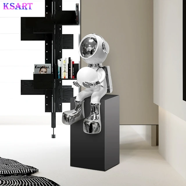 Fiberglass modern sculpture Astronaut Modern art indoor home Gallery Exhibition mall decoration